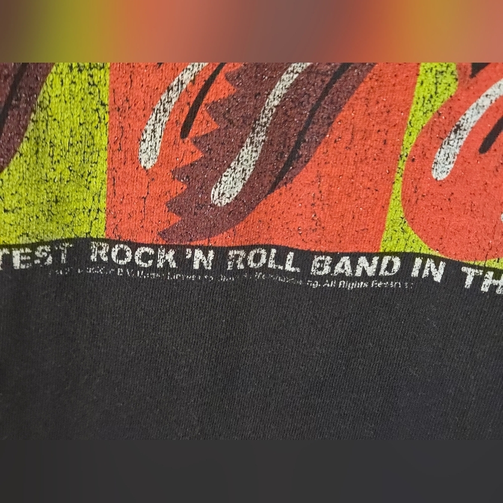 Rolling Stones Rock N Roll Band Tour T Shirt Mens Medium Delta Pro Weight Faded - Picture 3 of 8